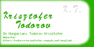 krisztofer todorov business card